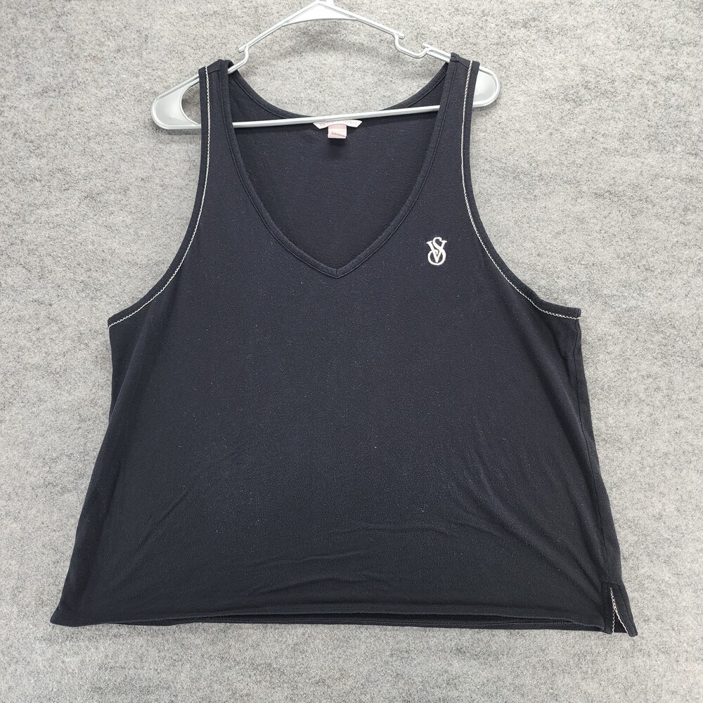 Victoria Secret Shirt Womens Extra Large Tank Top Black